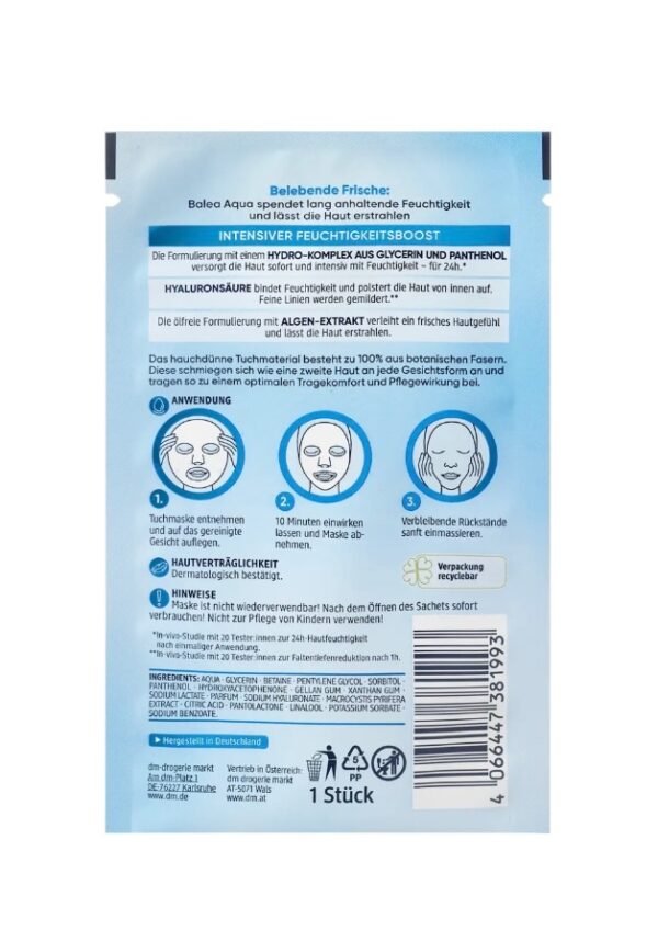 Tuchmaske Aqua, 1 St – Bild 2