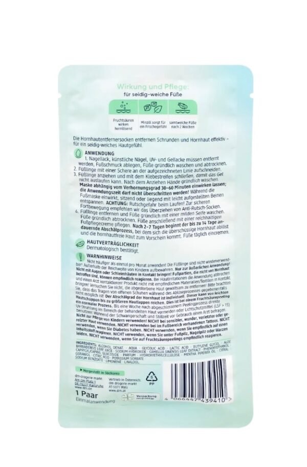 Fußmaske Socken Hornhaut Entferner (1 Paar), 1 Paar – Bild 2