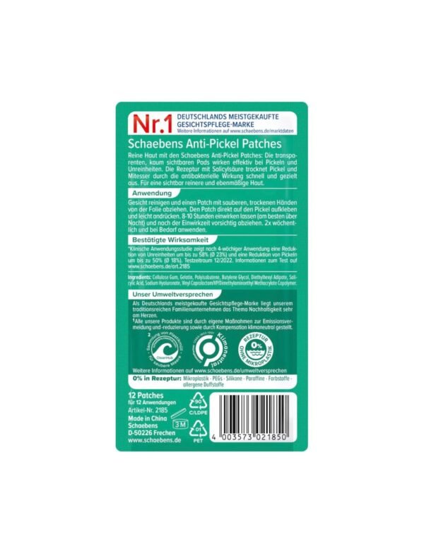 Schaebens Anti Pickel Patches unreine Haut, 12 St – Bild 2