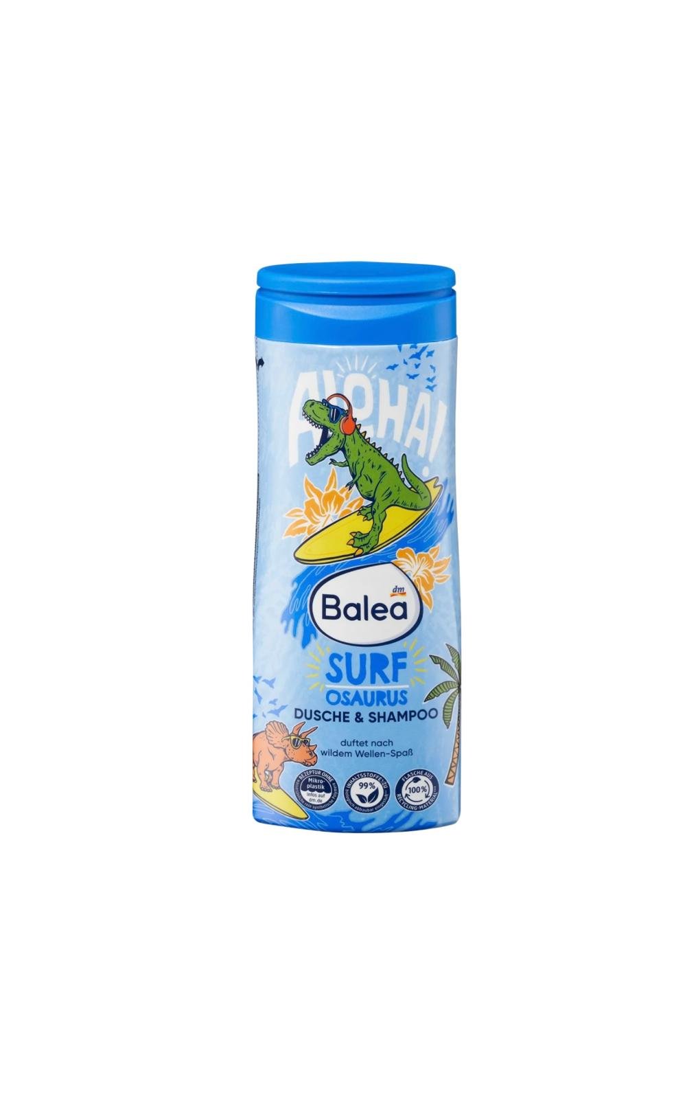 Balea Kinder Dusche & Shampoo 2in1 Surfosaurus,300 ml