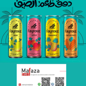 Fairouz mit Apfel- 🍏, Ananas- 🍍, Birnen- 🍐 und Kaktusfeigengeschmack