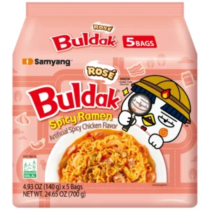 Samyang Buldak Rosé Scharfe Ramen 5er Pack (140g) (Korea)