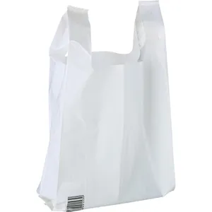 Plastiktüten weiß 45 x 55 x 5cm, mit Hemdchenträgern, 6 kg